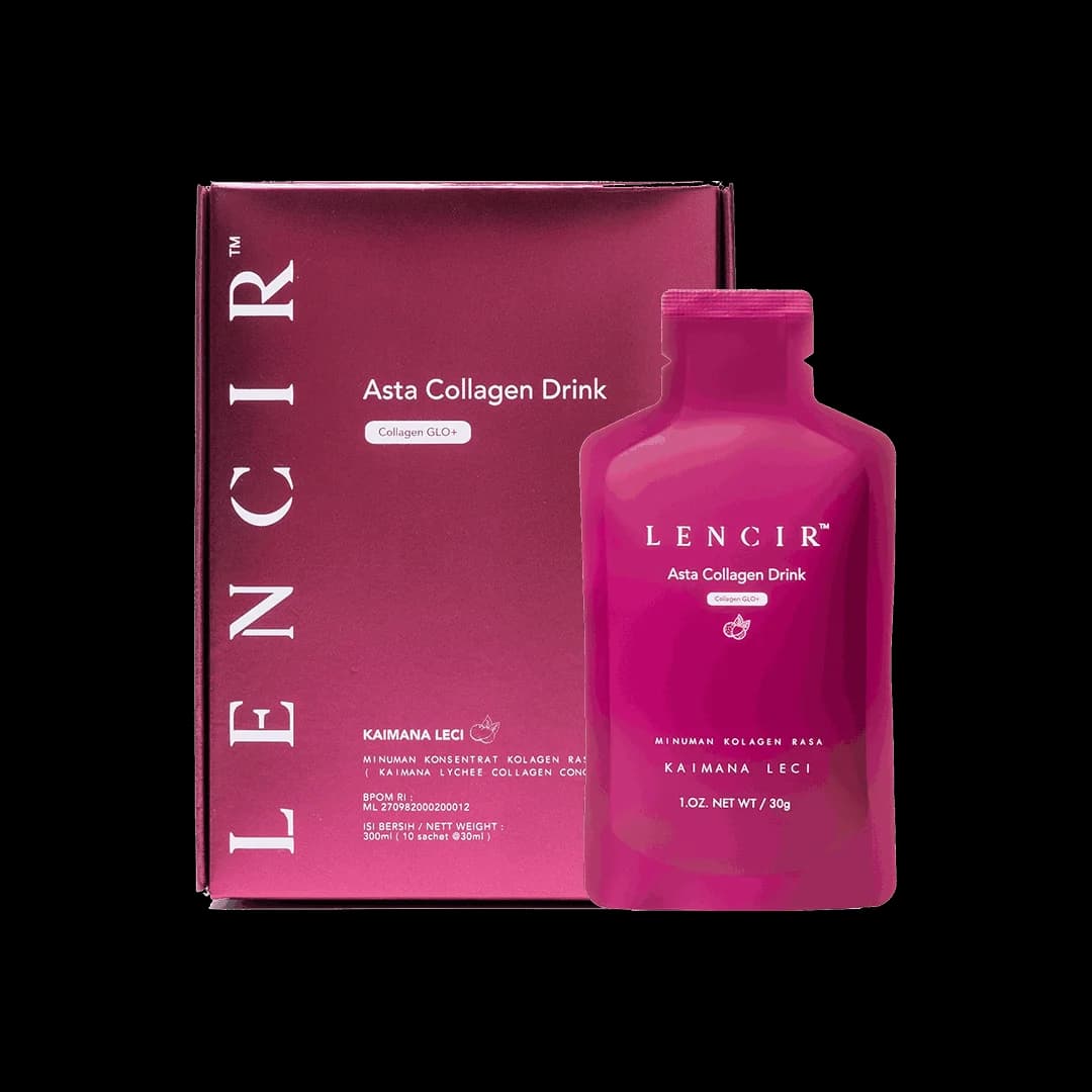 Lencir Asta Collagen - Minuman Konsentrat Rasa Leci
