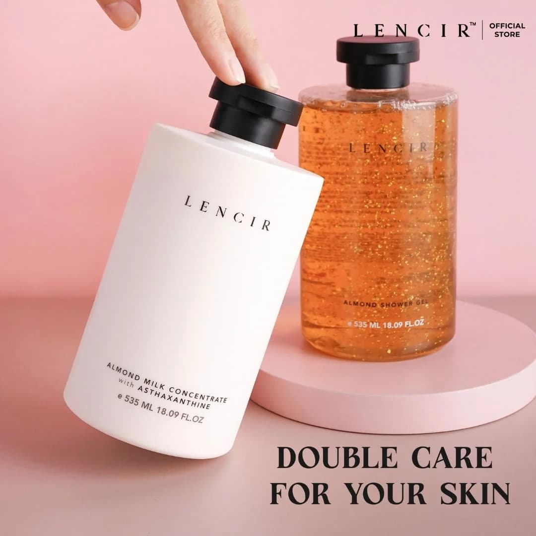 (BUNDLING) Lencir Shower Gel & Lencir Almond Milk Concentrate Body Lotion